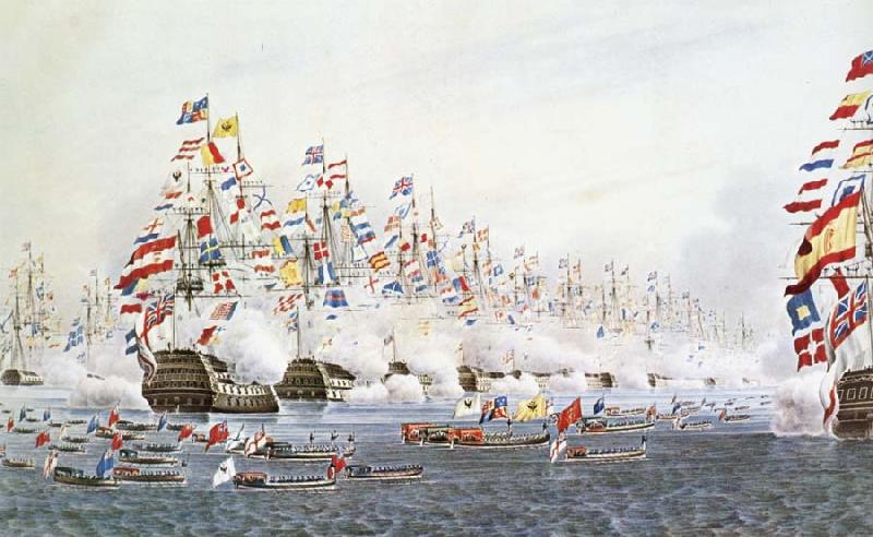  Flottparad in Portsmouth the 23 Jun 1814 to remembrance of one besok of the presussiske king ochh the Russian emperor